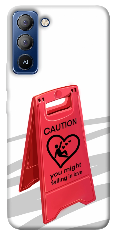 Чехол Caution falling in love для TECNO Pop 5 LTE