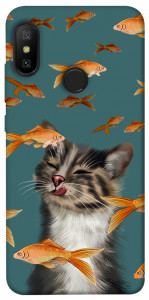Чехол Cat with fish для Xiaomi Redmi 6 Pro