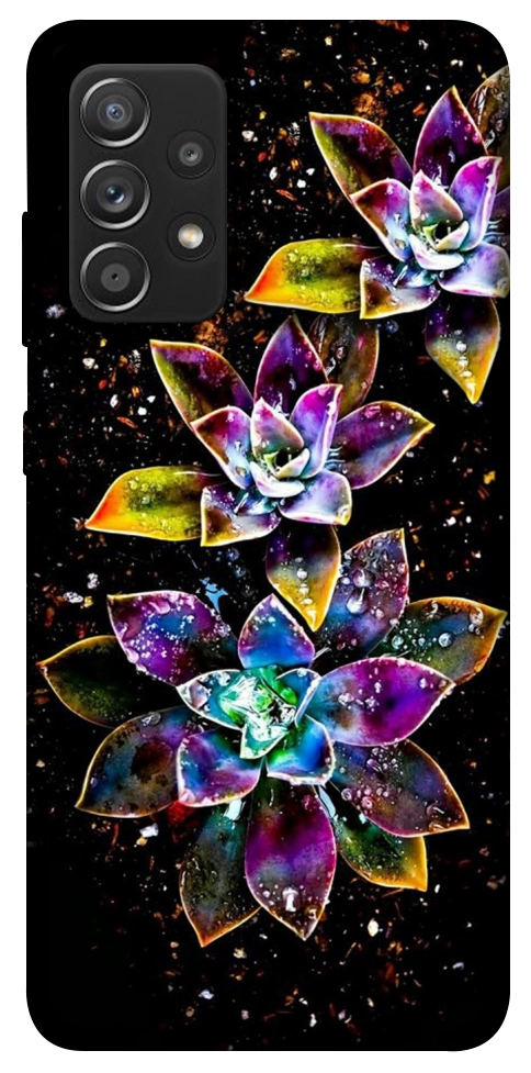 Чехол Flowers on black для Galaxy A52s