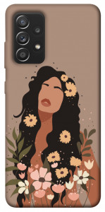 Чехол Девушка в цветах для Galaxy A52s