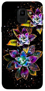 Чехол Flowers on black для Galaxy J6 (2018)