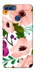 Чехол Акварельные цветы для Huawei Enjoy 7S