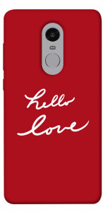 Чехол Hello love для Xiaomi Redmi Note 4X