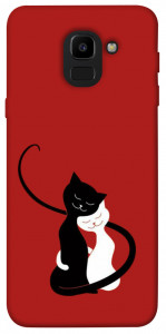 Чехол Влюбленные коты для Galaxy J6 (2018)