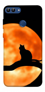 Чехол Кот на фоне луны для Huawei Enjoy 7S