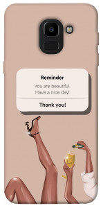 Чехол Beautiful reminder для Galaxy J6 (2018)