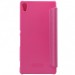Фото Шкіряний чохол (книжка) Nillkin Sparkle Series на Sony Xperia Z3+/Xperia Z3+ Dual (Рожевий) в маназині vchehle.ua