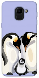 Чехол Penguin family для Galaxy J6 (2018)