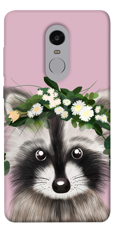 Чохол Raccoon in flowers для Xiaomi Redmi Note 4X