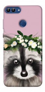 Чохол Raccoon in flowers для Huawei P smart