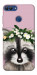 Чохол Raccoon in flowers для Huawei P Smart