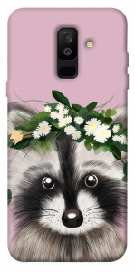 Чехол Raccoon in flowers для Galaxy A6 Plus (2018)