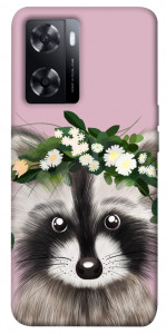 Чехол Raccoon in flowers для Oppo A57s