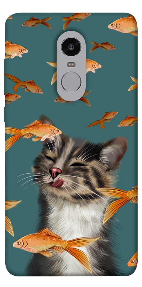 Чохол Cat with fish для Xiaomi Redmi Note 4X