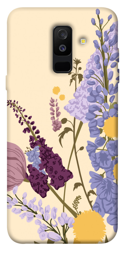 Чехол Flowers art для Galaxy A6 Plus (2018)