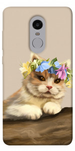 Чехол Cat in flowers для Xiaomi Redmi Note 4 (Snapdragon)