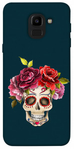 Чехол Flower skull для Galaxy J6 (2018)