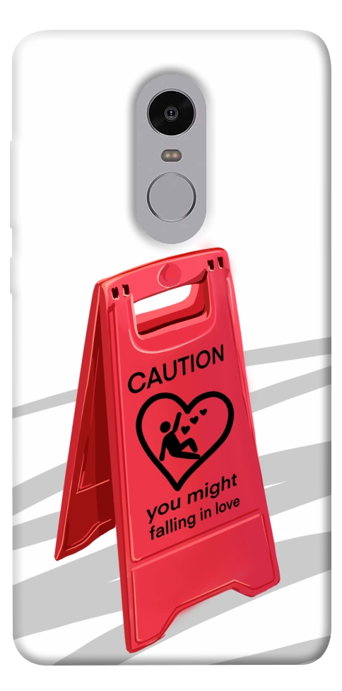 Чехол Caution falling in love для Xiaomi Redmi Note 4X