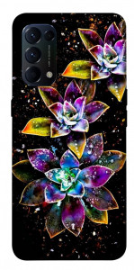 Чохол Flowers on black для Oppo Reno 5 4G