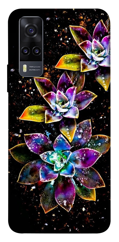 Чохол Flowers on black для Vivo Y31