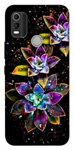 Чехол Flowers on black для Nokia C21 Plus
