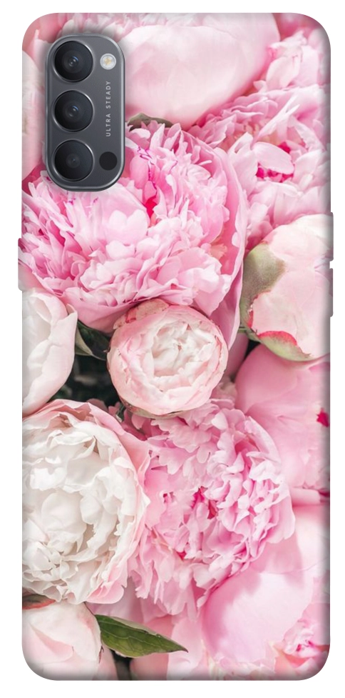 Чехол Pink peonies для Oppo Reno 4