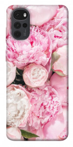 Чохол Pink peonies для Motorola Moto G22