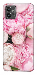 Чохол Pink peonies для Motorola Moto G32