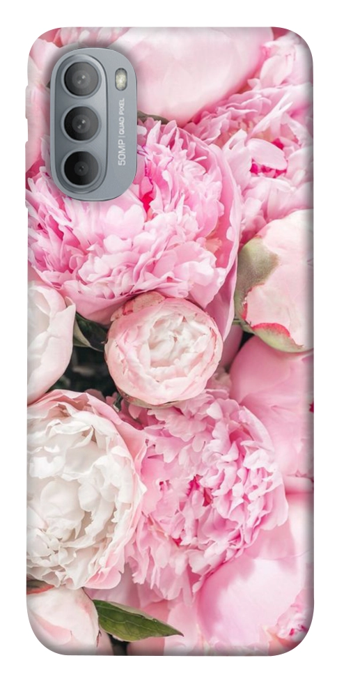 Чехол Pink peonies для Motorola Moto G31