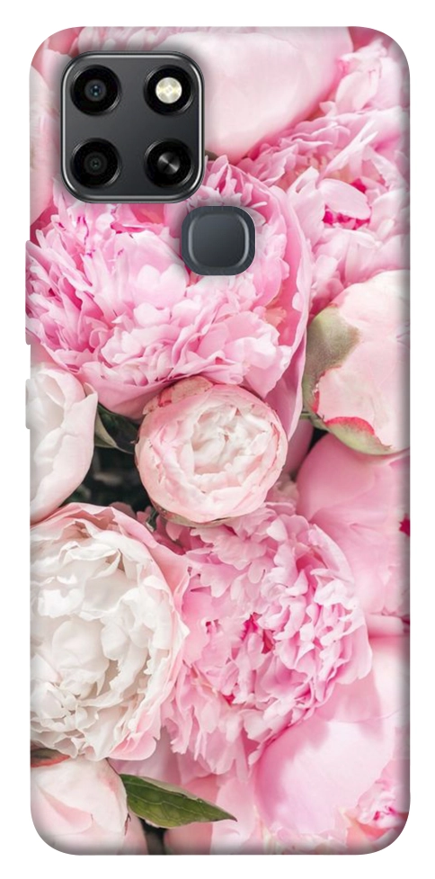 Чохол Pink peonies для Infinix Smart 6