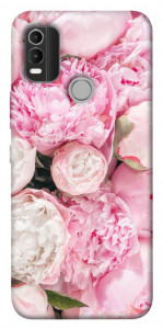 Чохол Pink peonies для Nokia C21 Plus