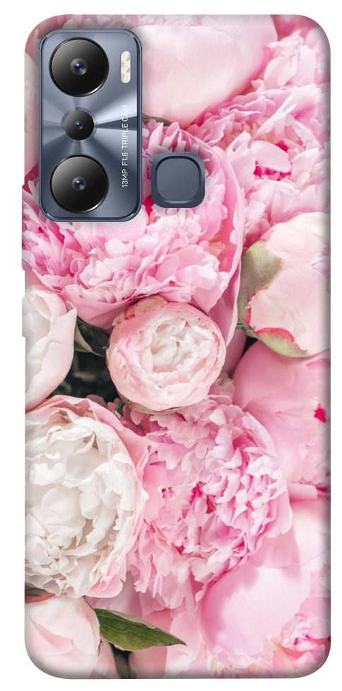 Чохол Pink peonies для Infinix Hot 20i