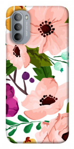 Чехол Акварельные цветы для Motorola Moto G31