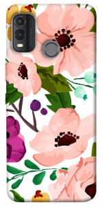 Чехол Акварельные цветы для Nokia G11 Plus