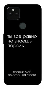 Чохол Ти все одно не знаєш пароль для Google Pixel 5A