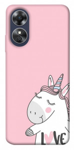 Чохол Unicorn love для Oppo A17