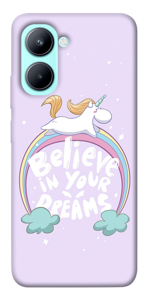 Чохол Believe in your dreams unicorn для Realme C33