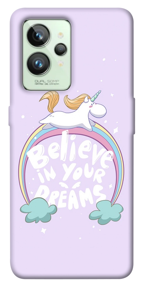 Чехол Believe in your dreams unicorn для Realme GT2