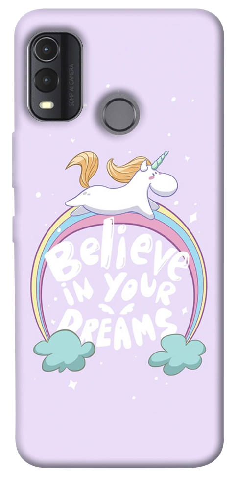 Чохол Believe in your dreams unicorn для Nokia G11 Plus