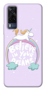 Чехол Believe in your dreams unicorn для Vivo Y53s