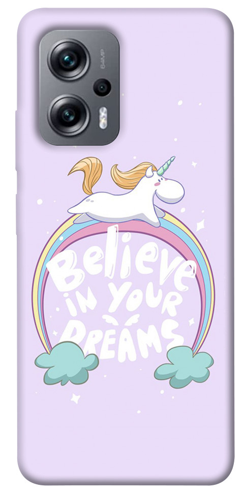 

Чехол Believe in your dreams unicorn для Xiaomi Poco X4 GT 1523054