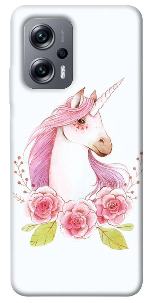 

Чехол Единорог с цветами для Xiaomi Poco X4 GT 1523423