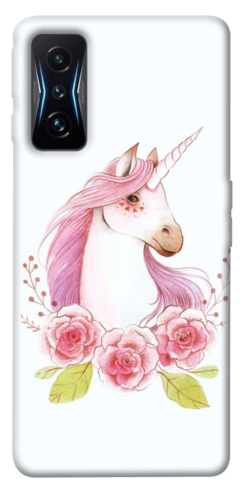 

Чехол Единорог с цветами для Xiaomi Poco F4 GT 1523424