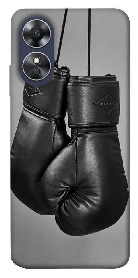 Чехол Черные боксерские перчатки для Oppo A17