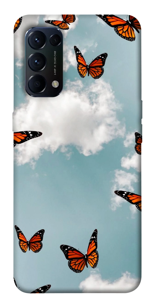 Чехол Summer butterfly для Oppo Reno 5 4G