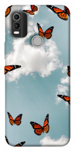 Чехол Summer butterfly для Nokia C21 Plus