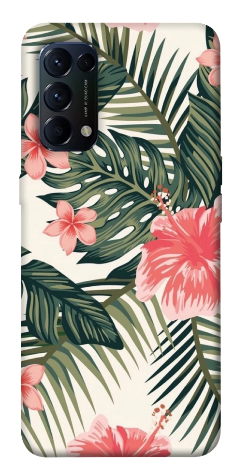 Чехол Tropic flowers для Oppo Reno 5 4G