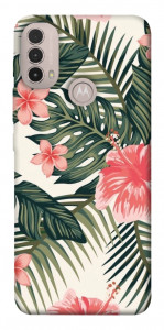 Чехол Tropic flowers для Motorola Moto E40