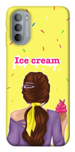 Чехол Ice cream girl для Motorola Moto G31
