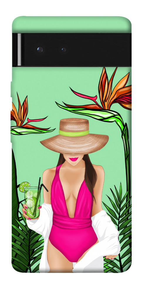 

Чехол Tropical girl для Google Pixel 6 1530208